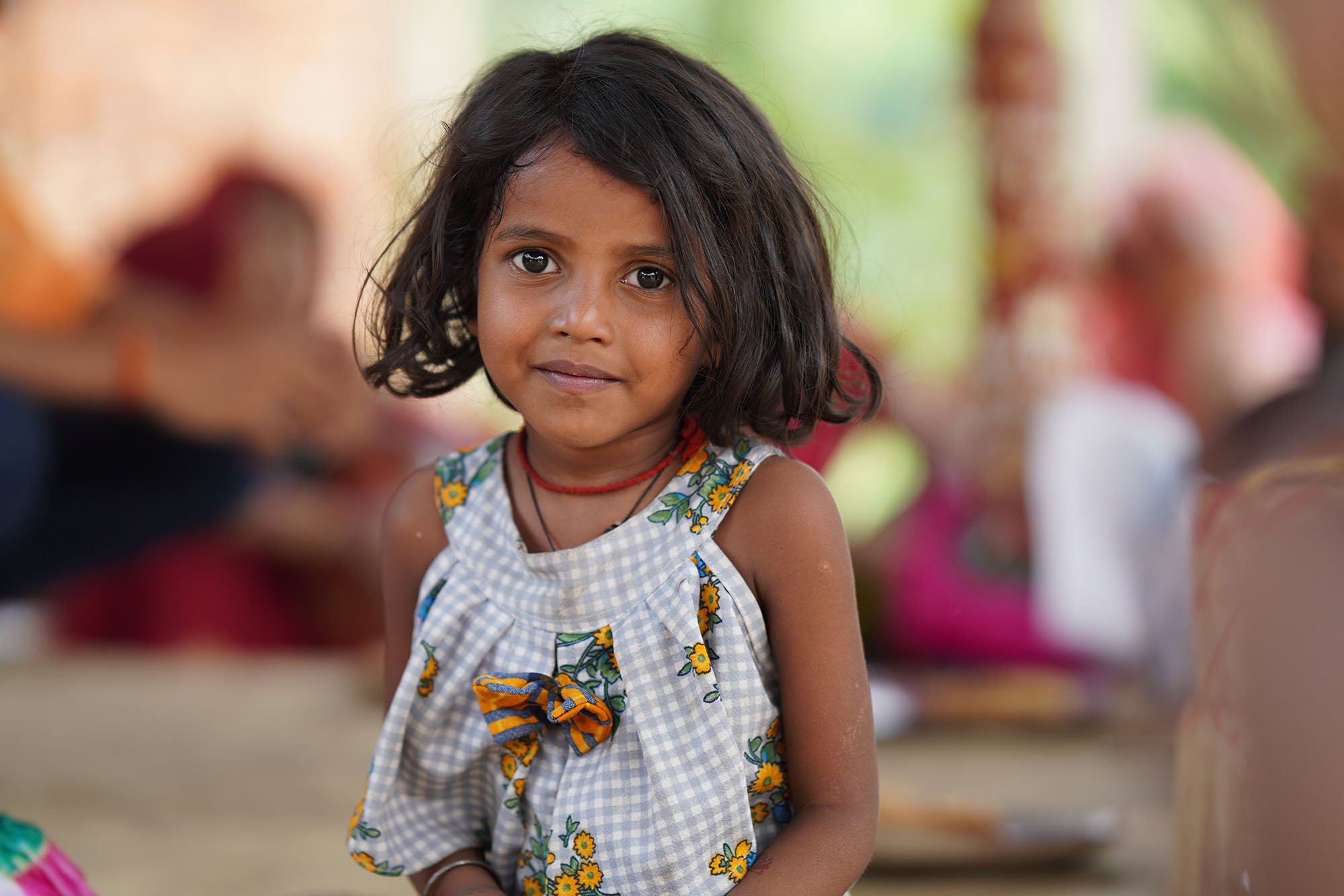 Child looking toward the camera